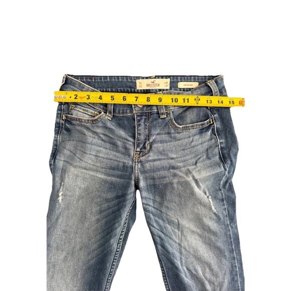 Hollister Jeans Womens 7S Blue Low Rise Bootcut Distressed Classic Stretch 29x30 - Picture 7 of 7